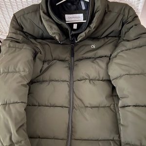 Calvin Klein Men’s Olive Green Puffer Jacket size M